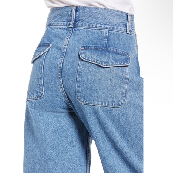 NWT Edwin Anthropology Isla Jeans Crush Size 31 Ankle Length Pleated High Waist - Picture 6 of 16